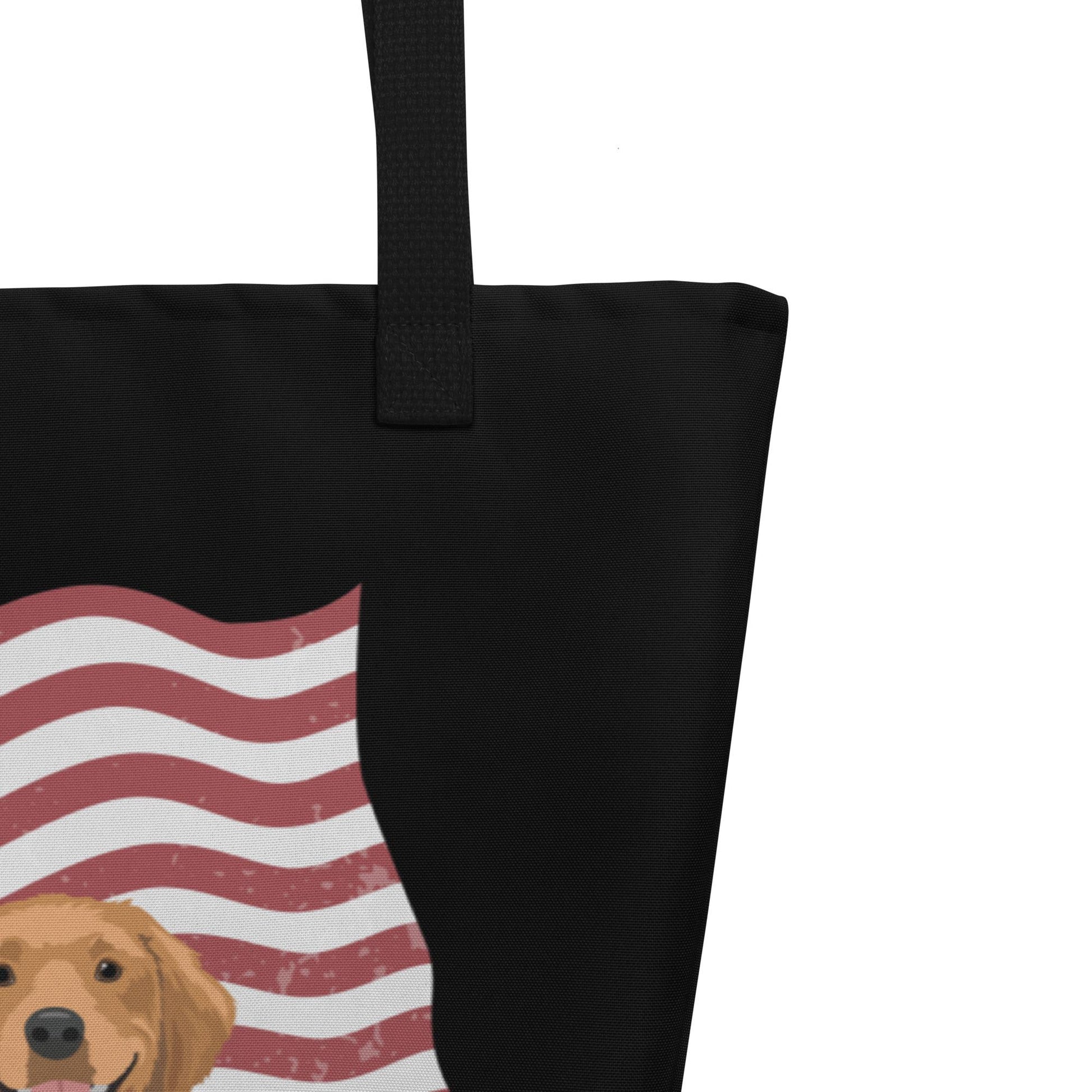 American Golden Retriever Tote Bag for the 4th of July ywd4kc-br.myshopify.com