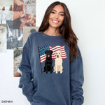 American Labrador Retriever Sweatshirt, comfort colors 1566, wife birthday gift, retriever gift, usa president election shirt, lab mom shirt ywd4kc-br.myshopify.com