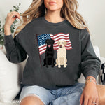 American Labrador Retriever Sweatshirt, comfort colors 1566, wife birthday gift, retriever gift, usa president election shirt, lab mom shirt ywd4kc-br.myshopify.com
