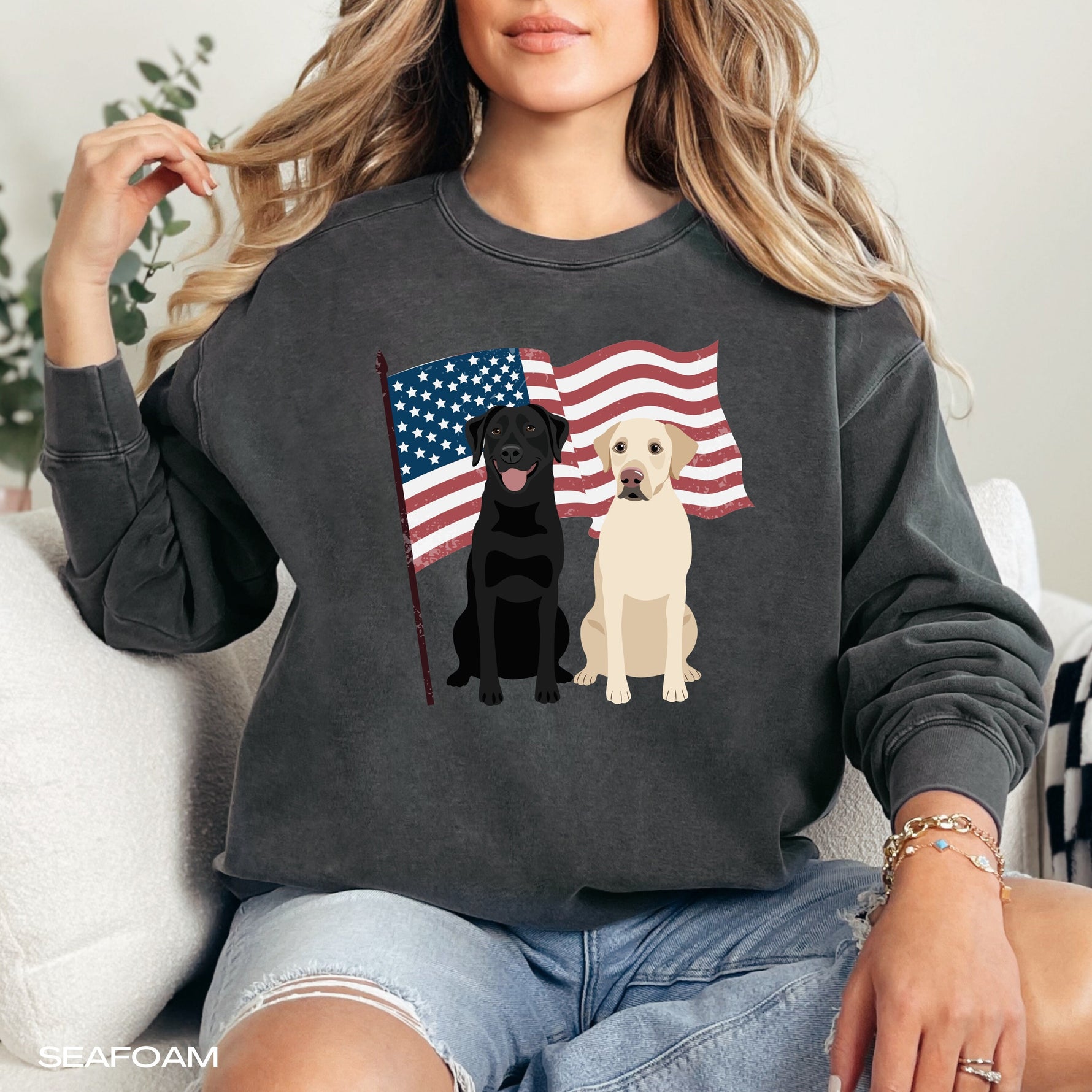 American Labrador Retriever Sweatshirt, comfort colors 1566, wife birthday gift, retriever gift, usa president election shirt, lab mom shirt ywd4kc-br.myshopify.com