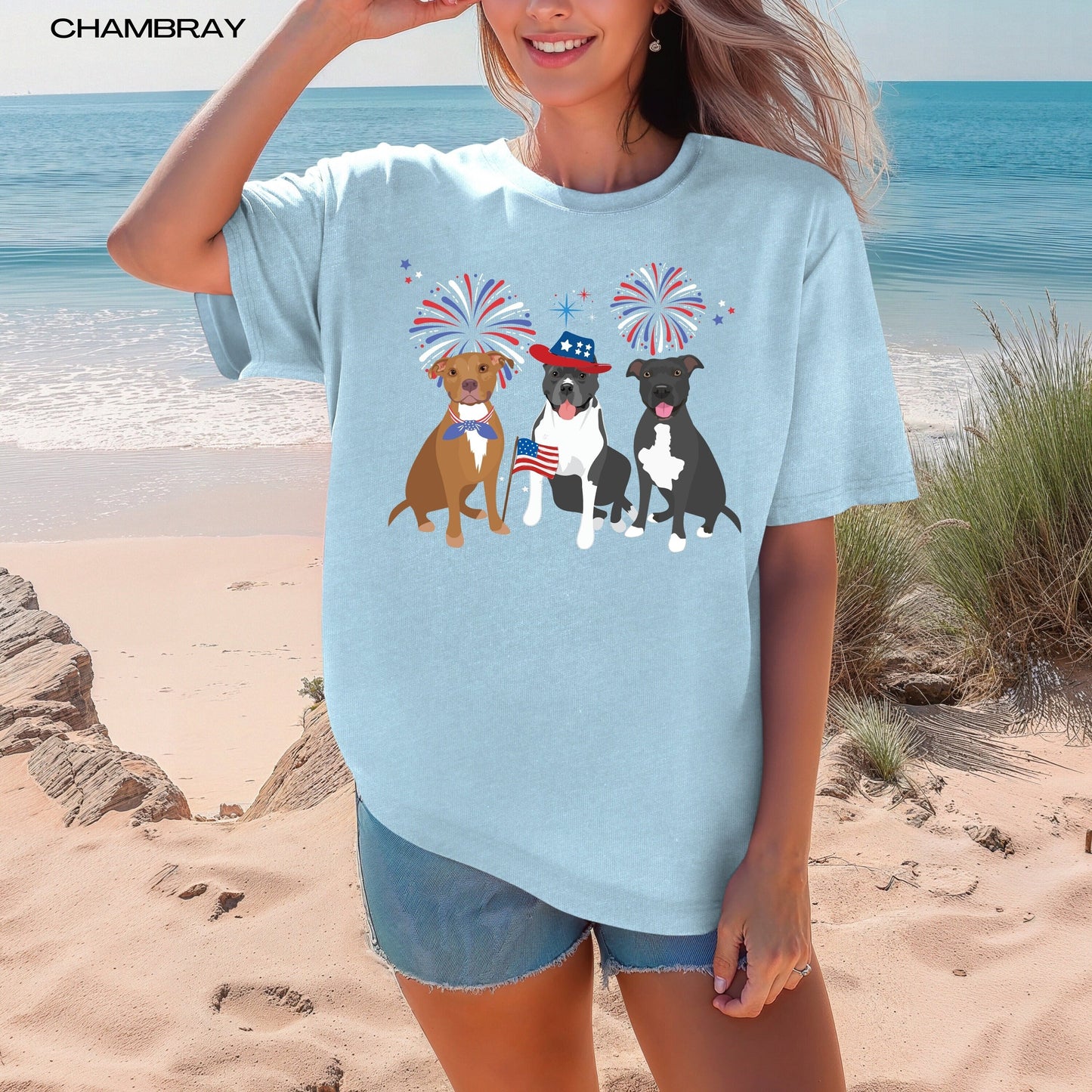 American Pitbull Fireworks T-Shirt ywd4kc-br.myshopify.com