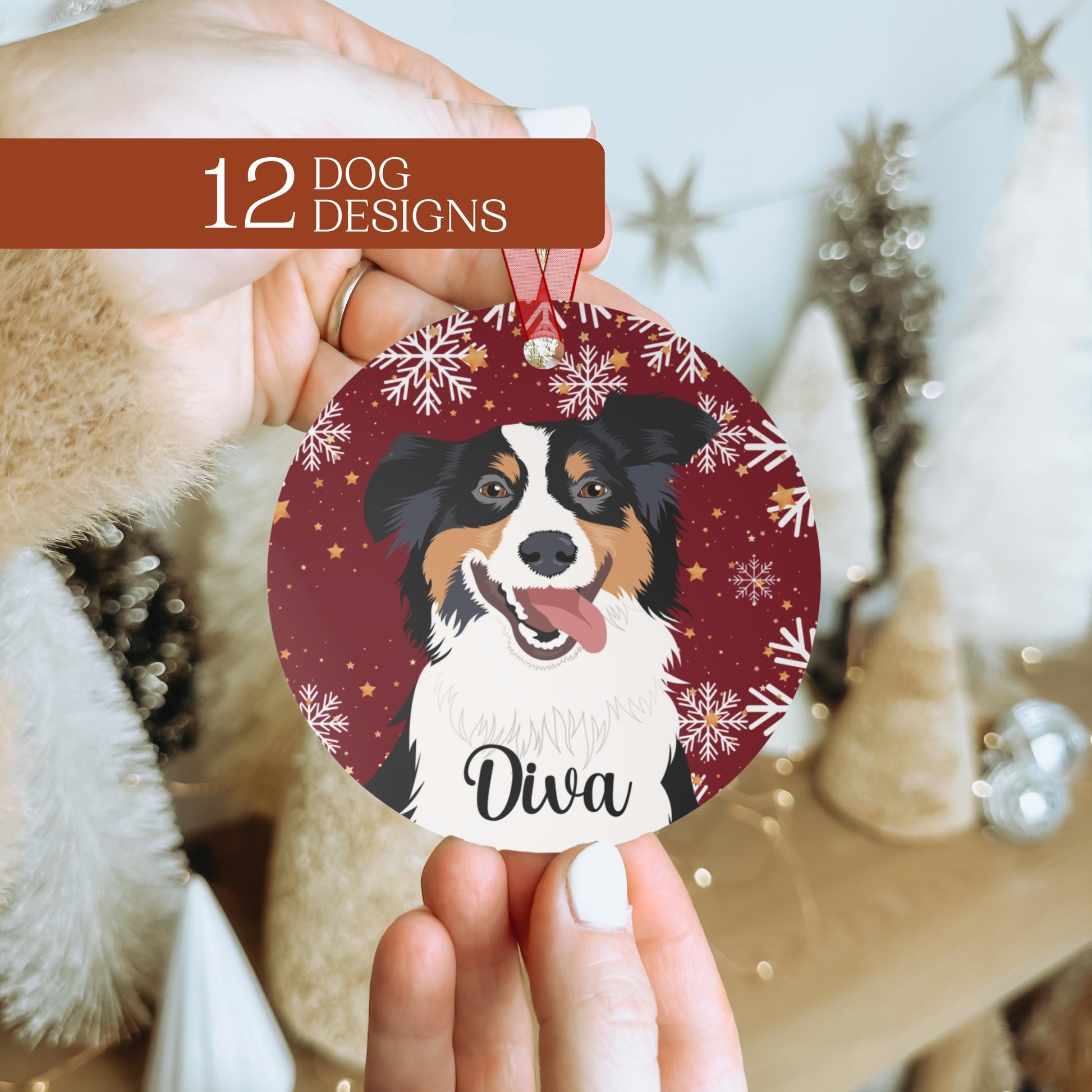 Australian Shepherd Christmas Ornament | Smart Dog Tree Decor ywd4kc-br.myshopify.com