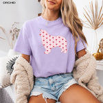 Australian Shepherd Shirt Red Bow Stripes ywd4kc-br.myshopify.com