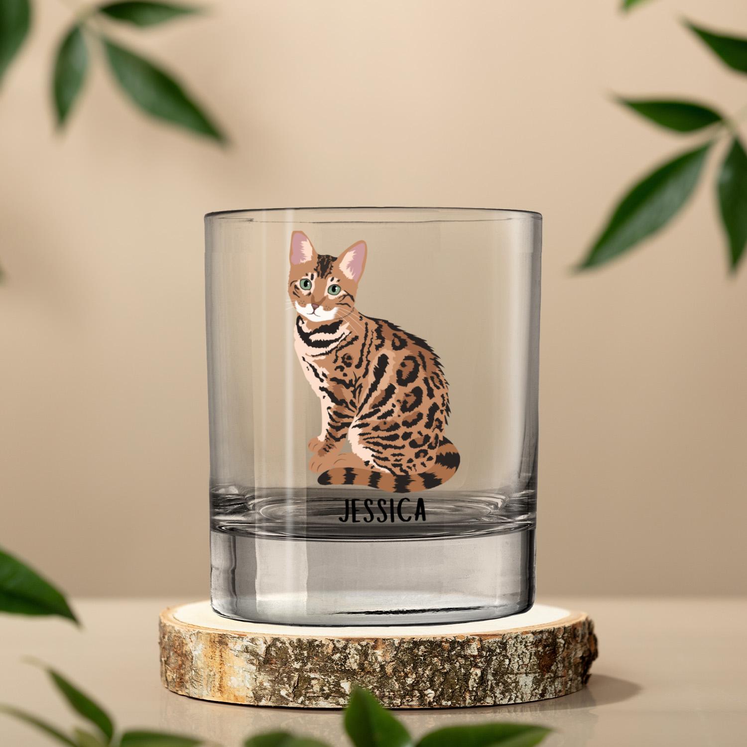 Bengal Cat Whiskey Glass ywd4kc-br.myshopify.com