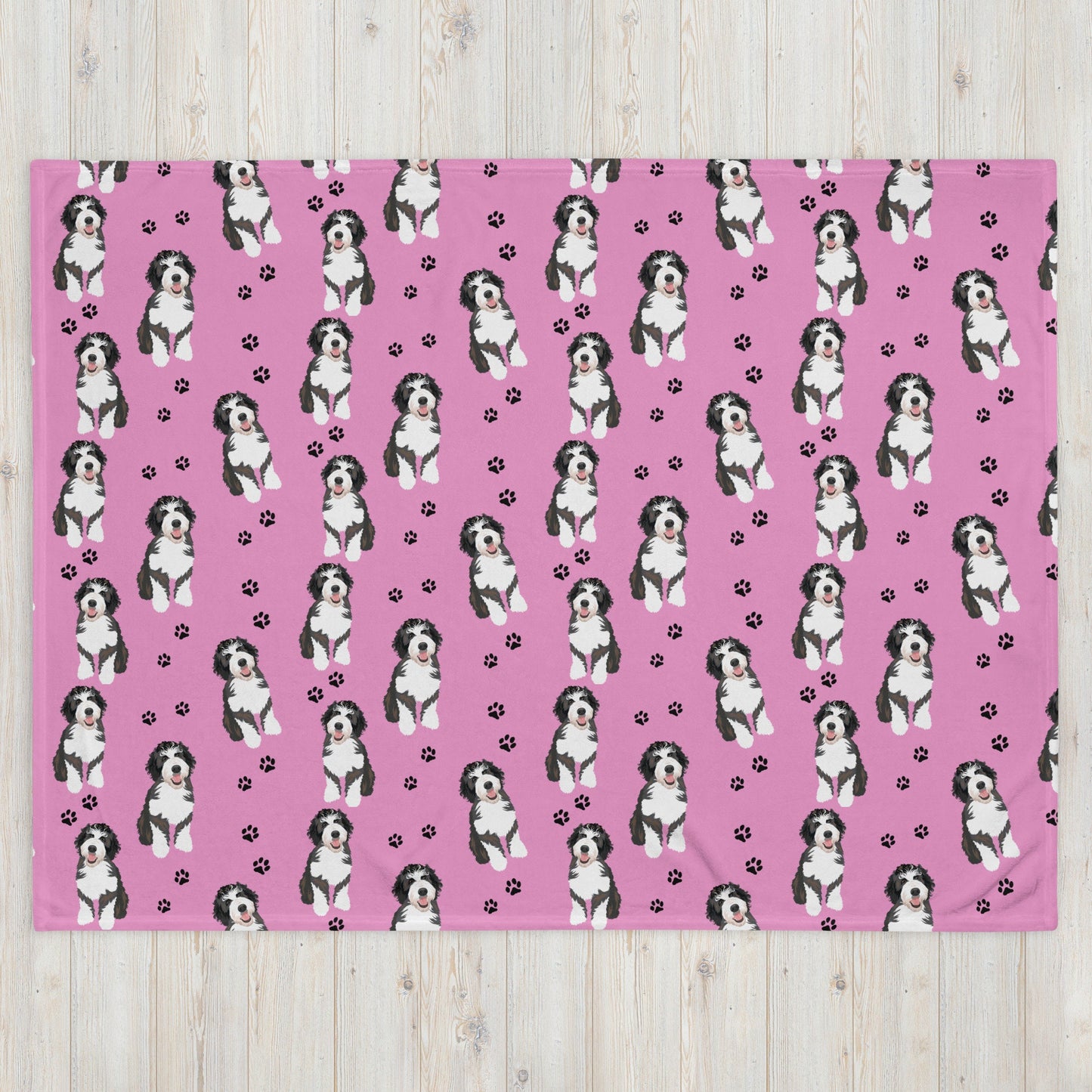 Bernedoodle blanket with wildflowers ywd4kc-br.myshopify.com