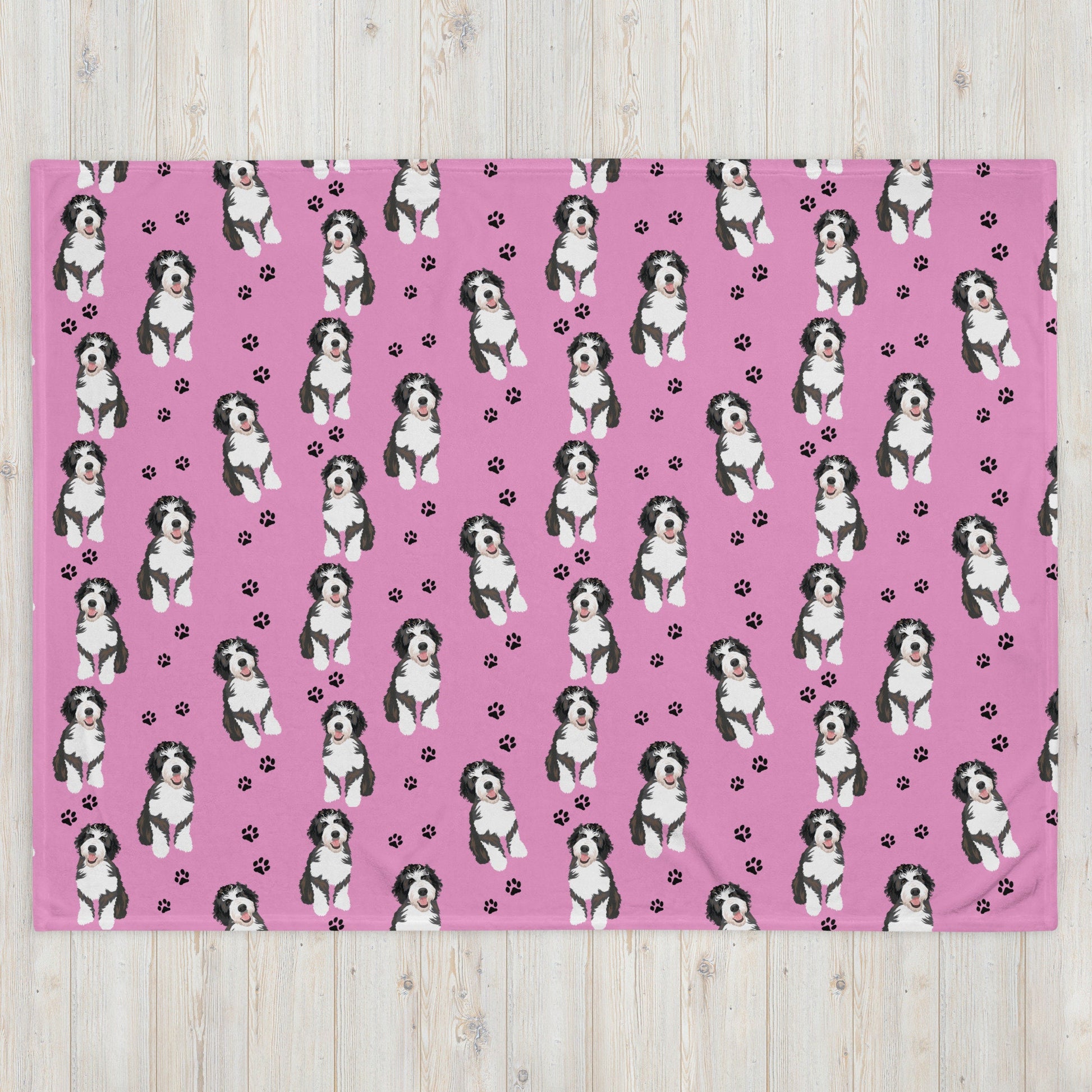 Bernedoodle blanket with wildflowers ywd4kc-br.myshopify.com