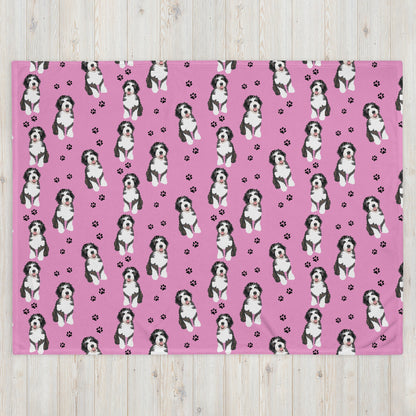 Bernedoodle blanket with wildflowers ywd4kc-br.myshopify.com