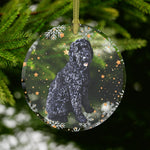 Black Goldendoodle Christmas Ornament | Wth Dogs Name | Glass ywd4kc-br.myshopify.com