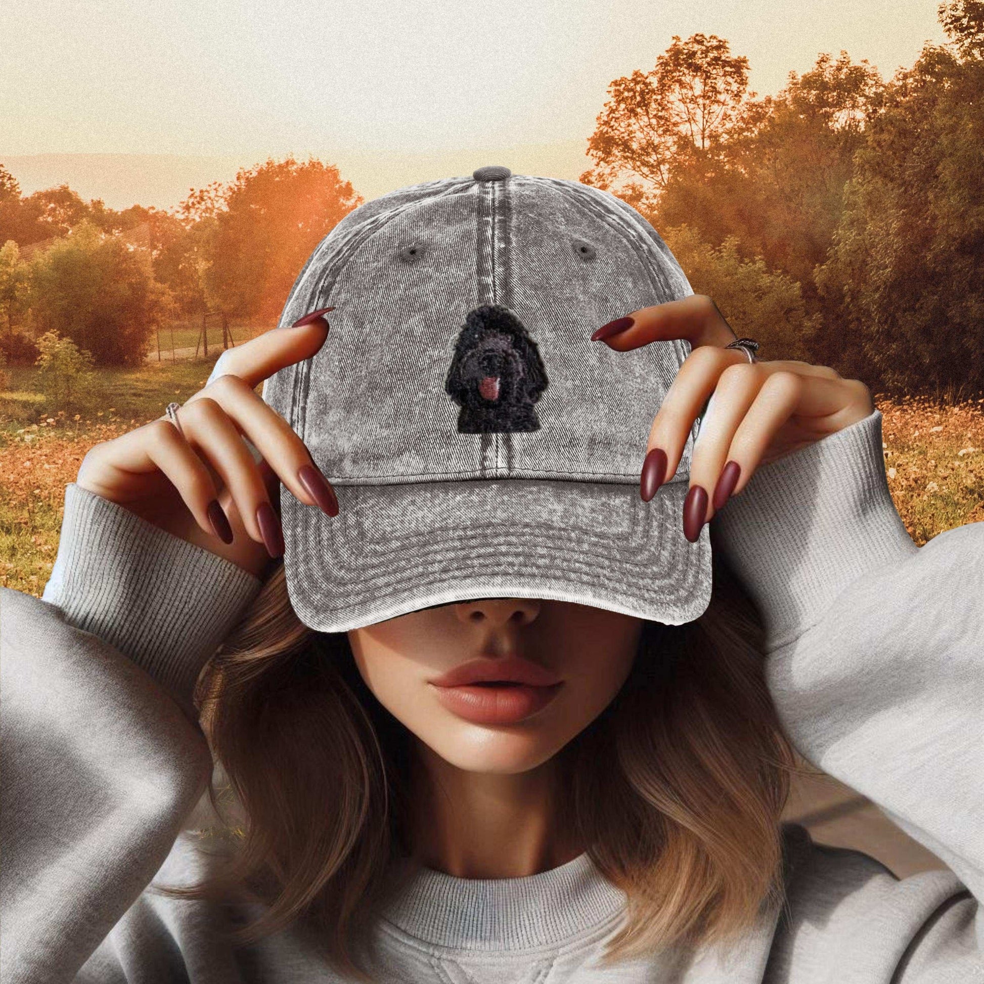 Black Goldendoodle Dog Hat ywd4kc-br.myshopify.com