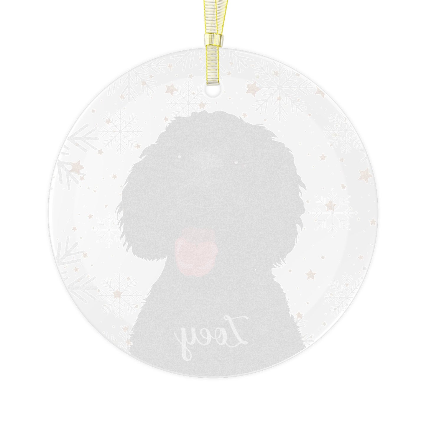 Black Goldendoodle Glass Ornament | Dog Tree Decor ywd4kc-br.myshopify.com