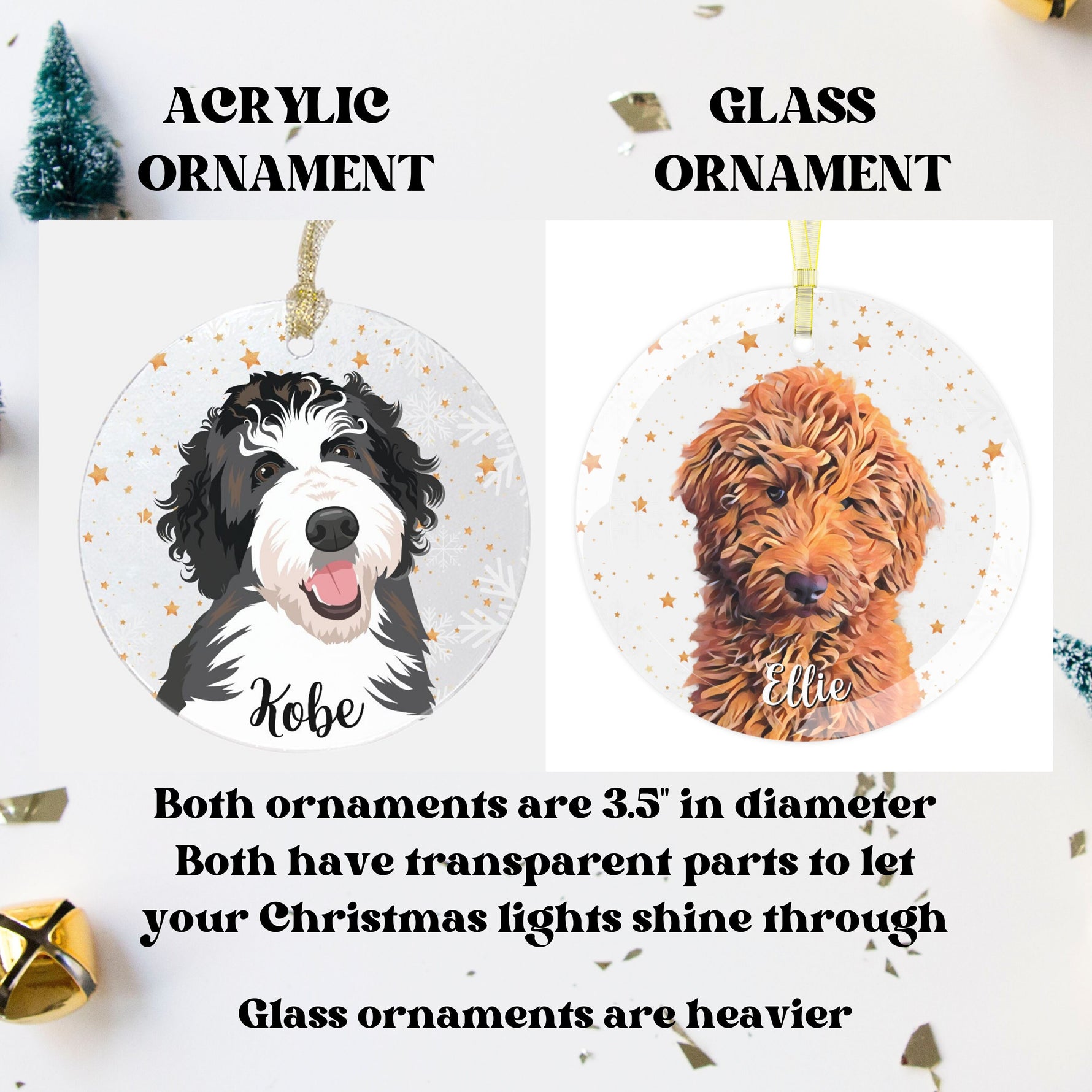 Black Goldendoodle Glass Ornament | Dog Tree Decor ywd4kc-br.myshopify.com