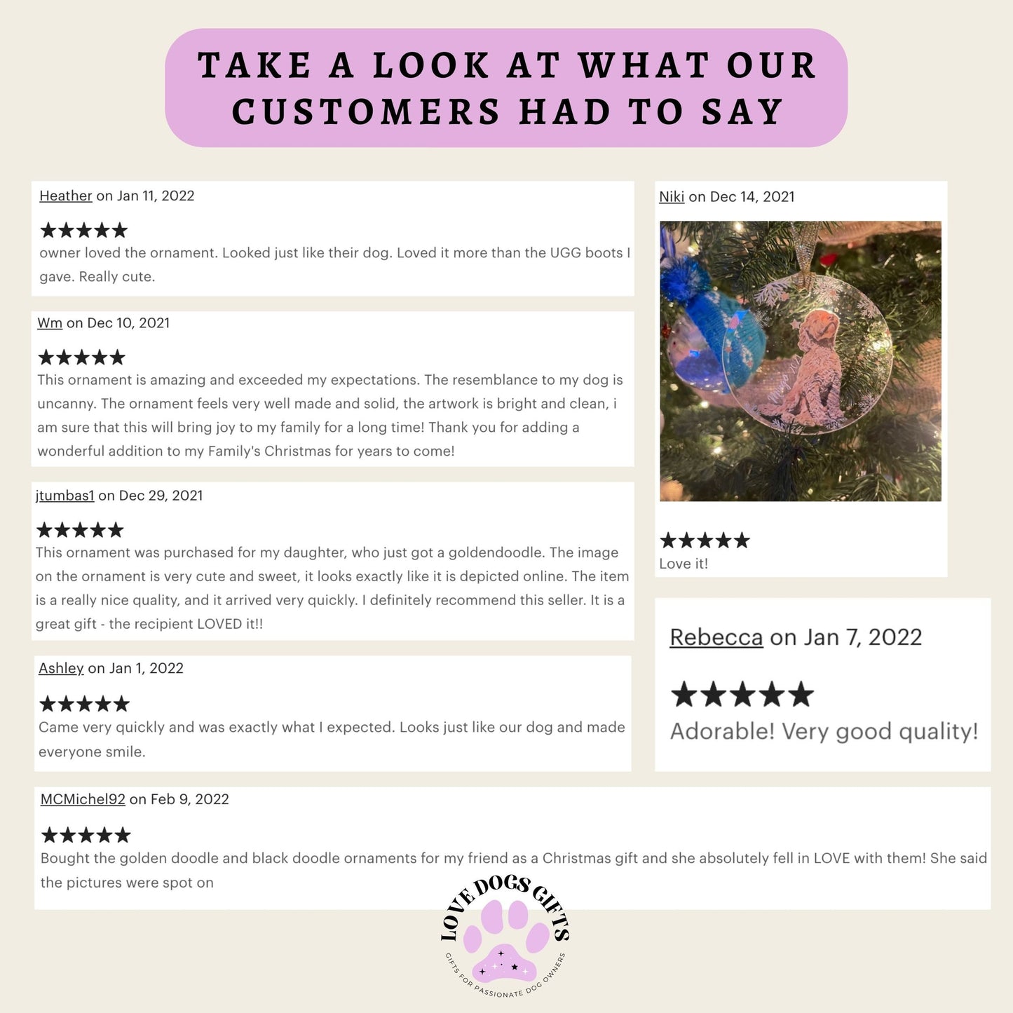 Black Goldendoodle Glass Ornament | Dog Tree Decor ywd4kc-br.myshopify.com