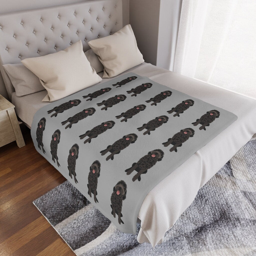Black Goldendoodle Minky Blanket | Baby Shower Gift ywd4kc-br.myshopify.com