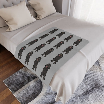 Black Goldendoodle Minky Blanket | Baby Shower Gift ywd4kc-br.myshopify.com