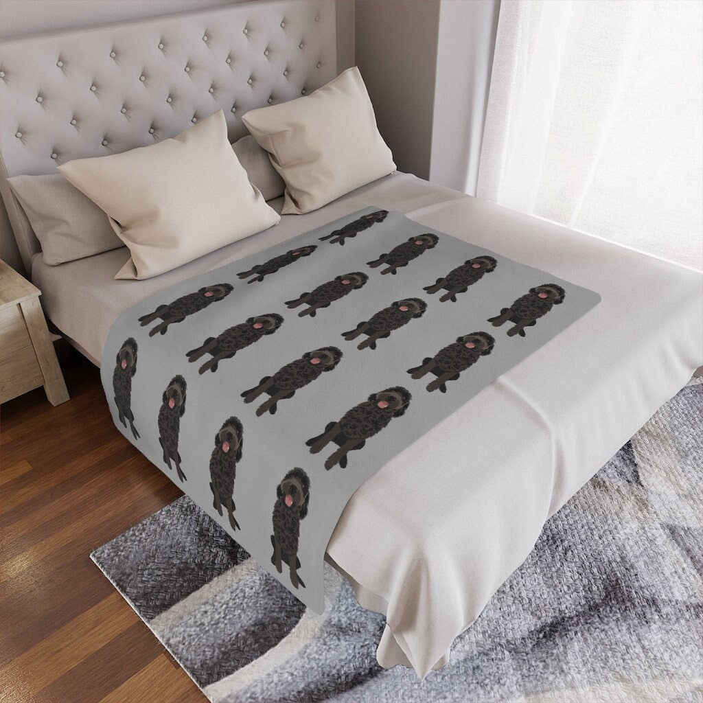 Black Goldendoodle Minky Blanket | Baby Shower Gift ywd4kc-br.myshopify.com