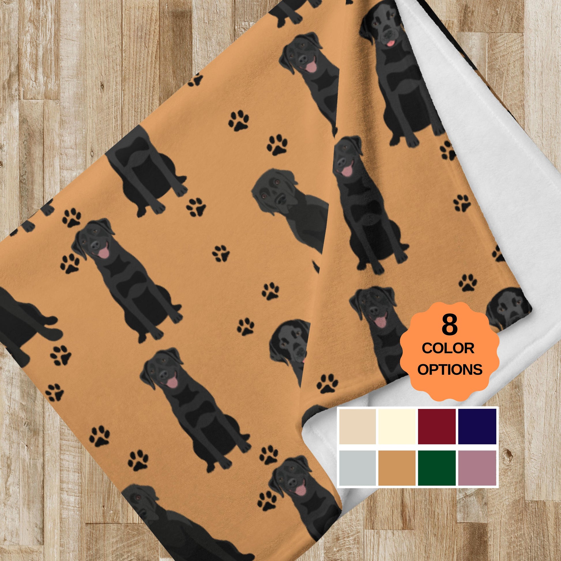 Black Labrador Blanket | Throw With Dog Paws ywd4kc-br.myshopify.com
