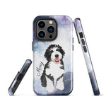 Blue Marble Black Labradoodle iPhone Case ywd4kc-br.myshopify.com