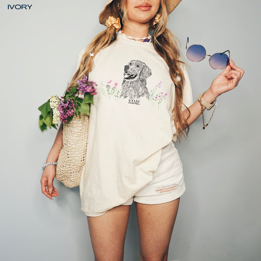 Botanical Golden Retriever Shirt ywd4kc-br.myshopify.com