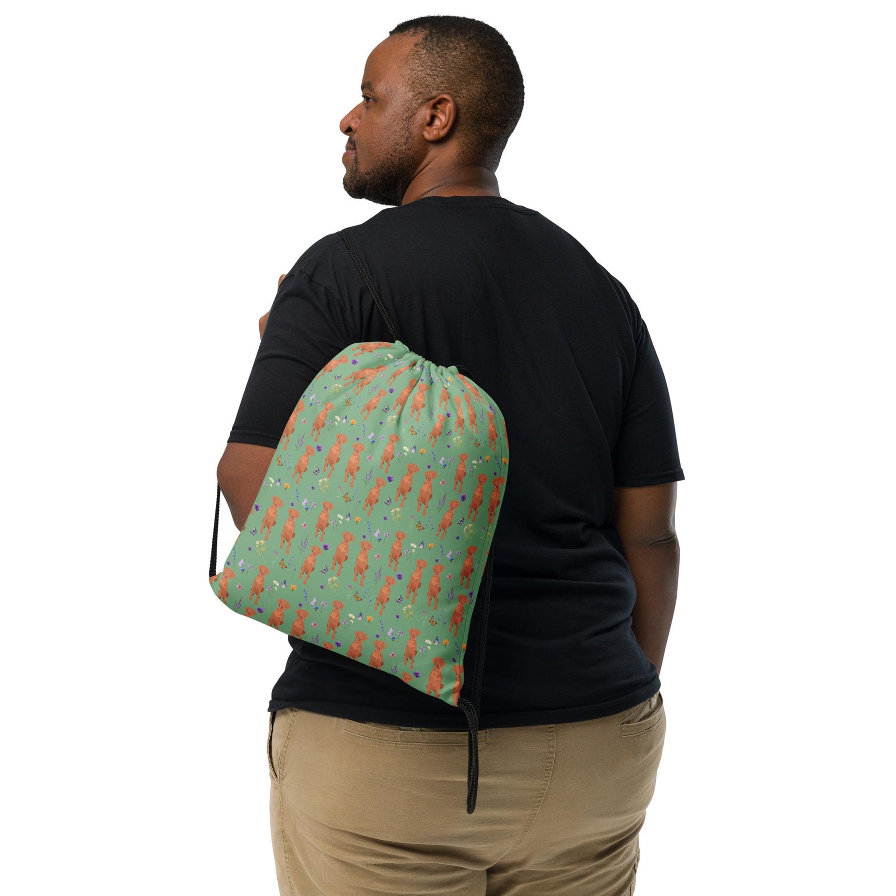 Botanical Vizsla Drawstring Bag ywd4kc-br.myshopify.com