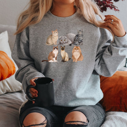 Cat Breed Sweatshirt | Cat Mom Gift ywd4kc-br.myshopify.com