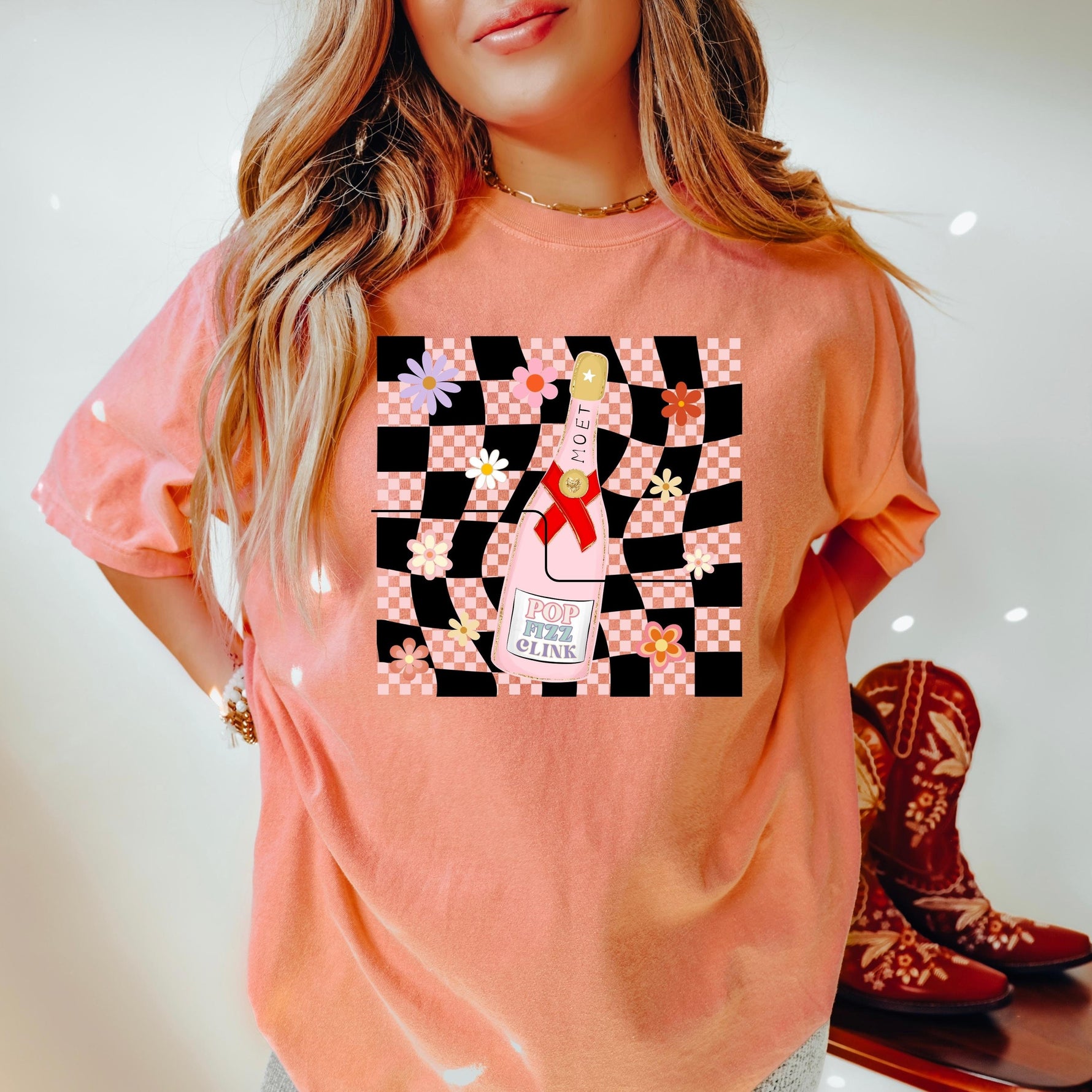 Champagne Pop Clink Fizz T-Shirt ywd4kc-br.myshopify.com