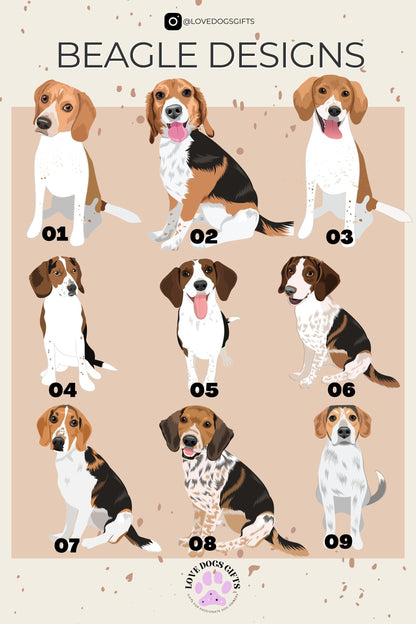 Christmas Beagle Ornament | Snowflakes and Stars ywd4kc-br.myshopify.com