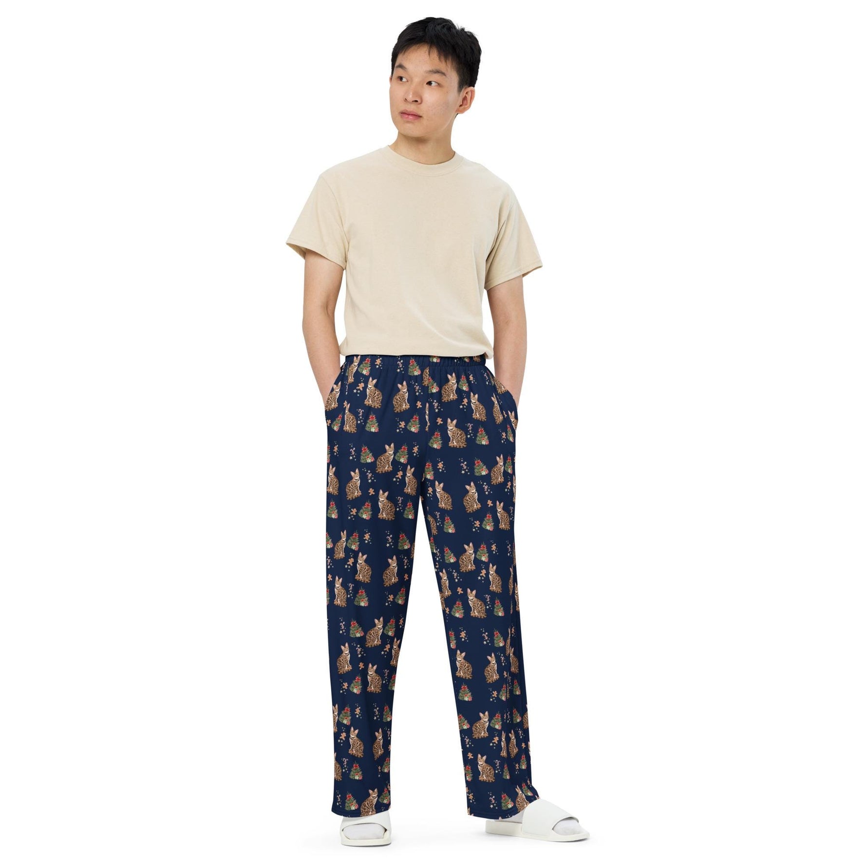 Christmas Bengal Cat Pajama Pants ywd4kc-br.myshopify.com
