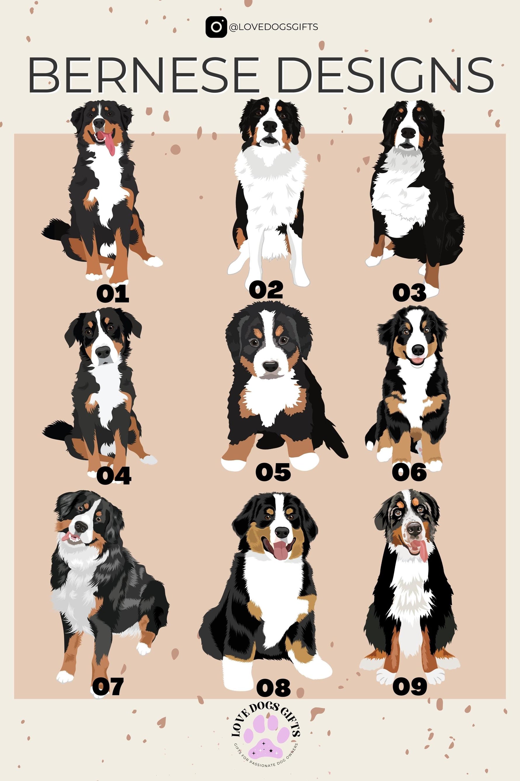 Christmas Bernese Dog Wrapping Paper Roll | 3 Sizes ywd4kc-br.myshopify.com