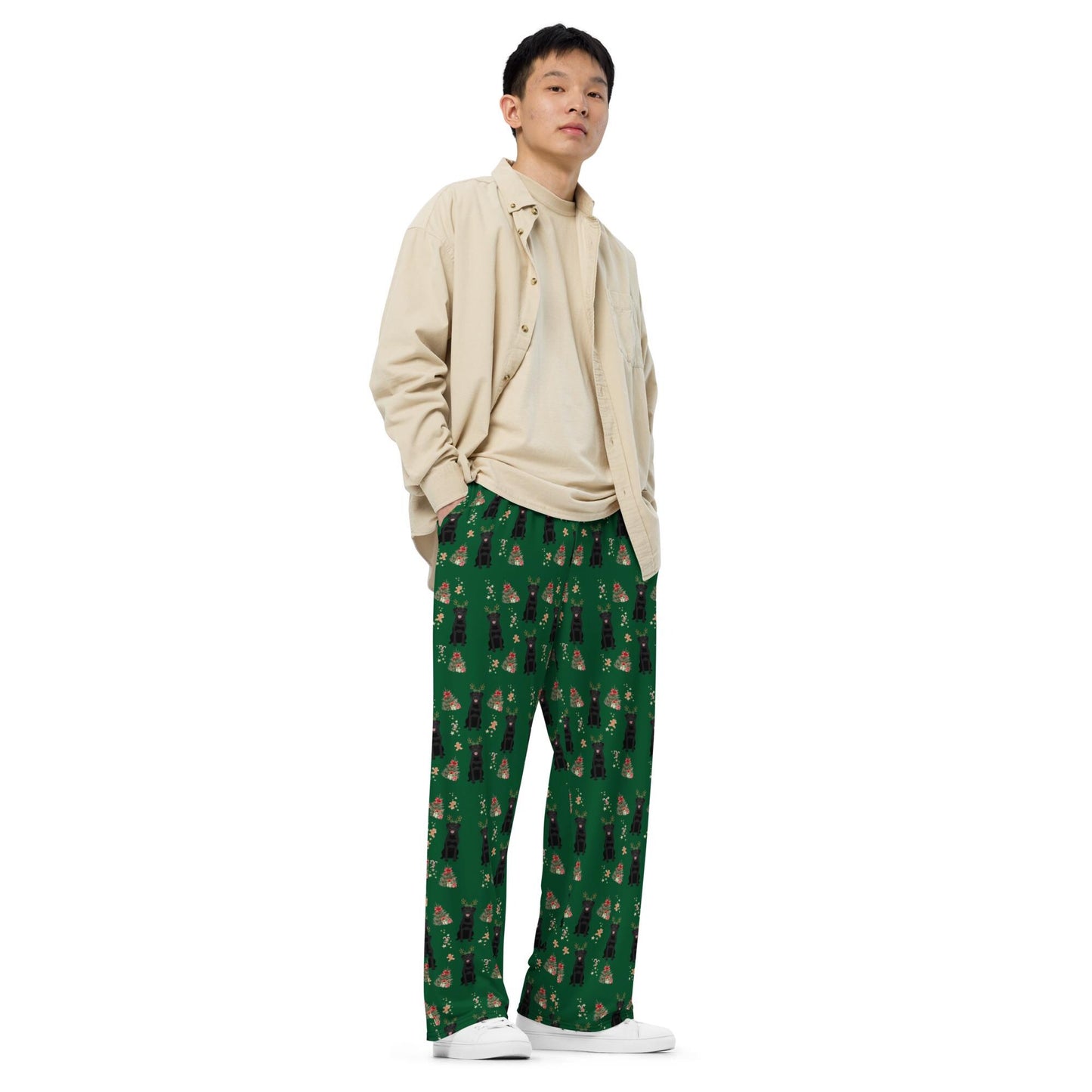 Christmas Black Labrador Pajama Pants ywd4kc-br.myshopify.com