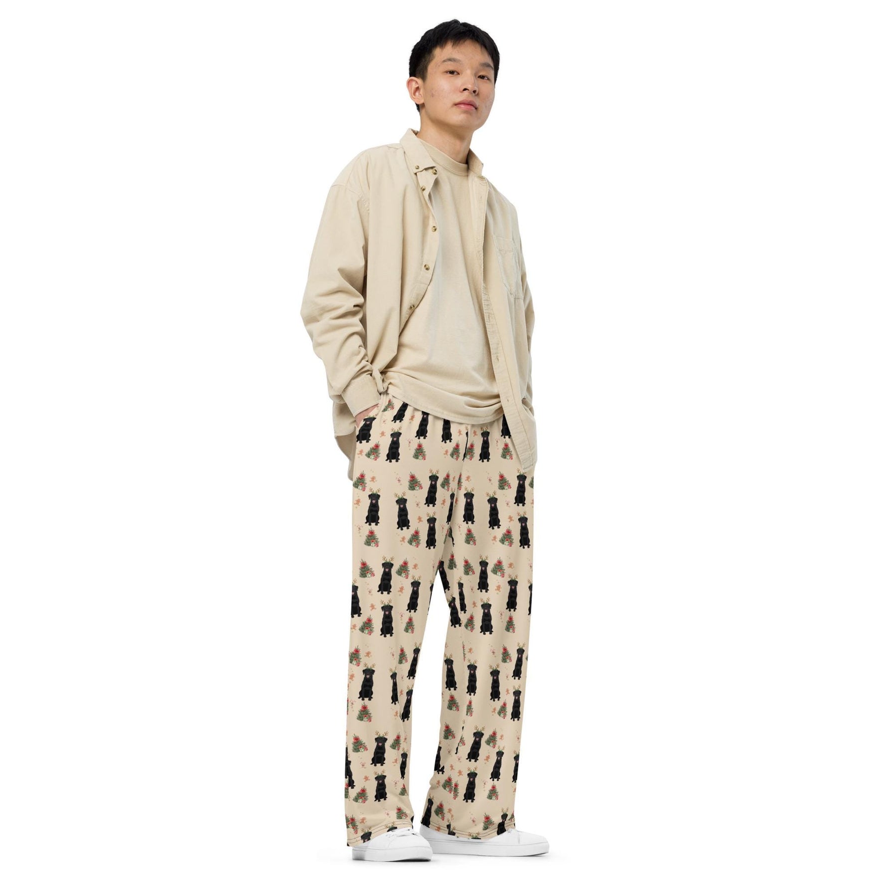 Christmas Black Labrador Pajama Pants ywd4kc-br.myshopify.com