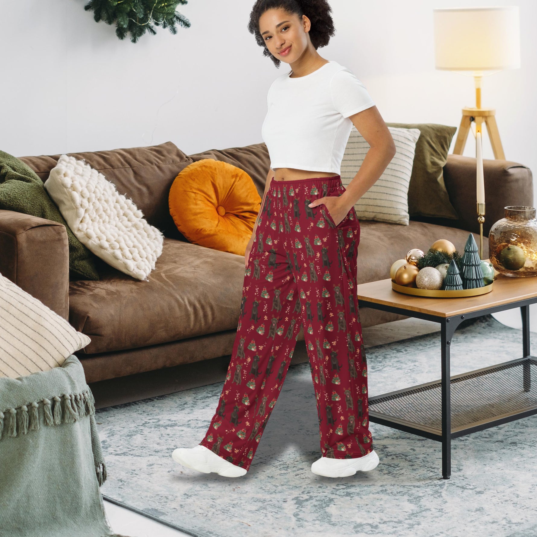 Christmas Chocolate Labrador Pajama Pants ywd4kc-br.myshopify.com