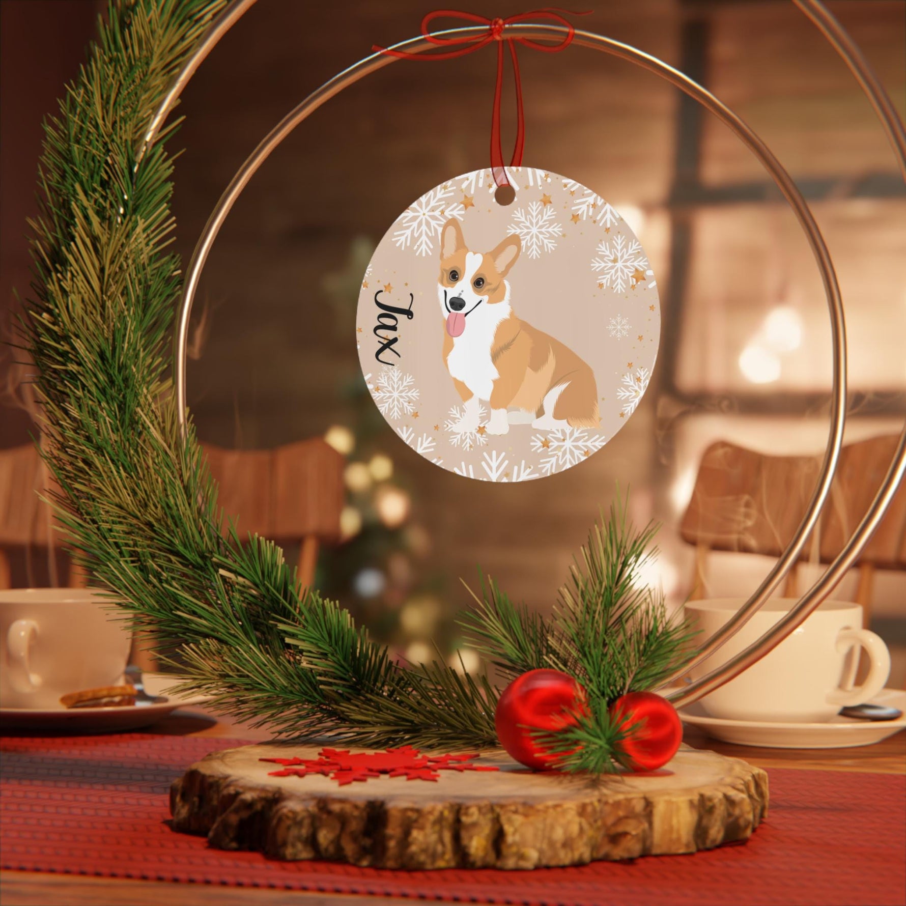 Christmas Corgi Ornament ywd4kc-br.myshopify.com