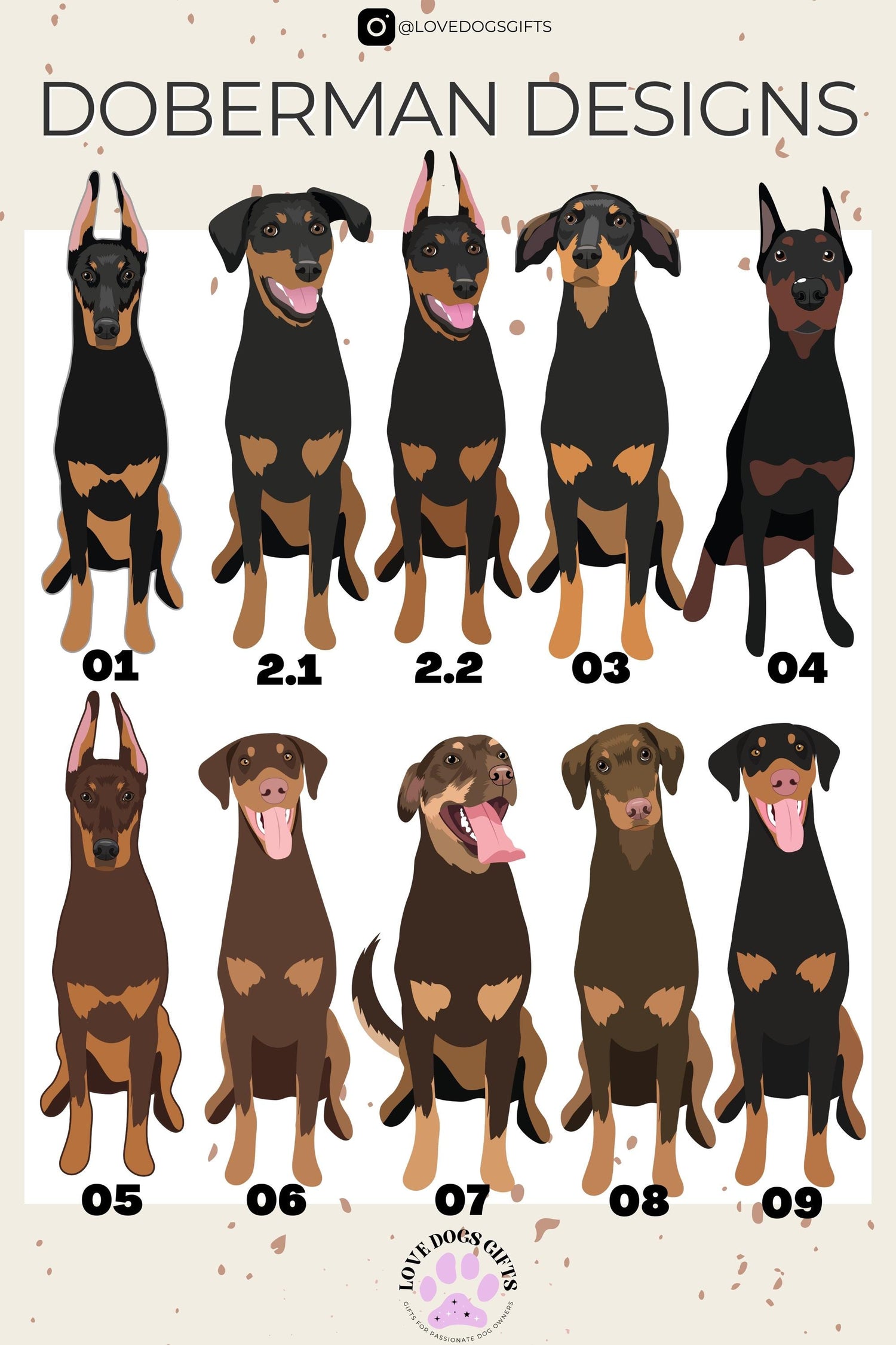 Christmas Doberman Pajama Pants ywd4kc-br.myshopify.com