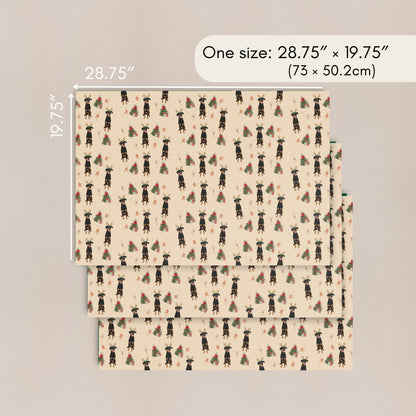 Christmas Doberman Wrapping Paper Sheets ywd4kc-br.myshopify.com