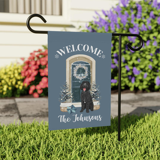 Christmas Family Doodle Garden Flag | Personalized Yard Flag ywd4kc-br.myshopify.com