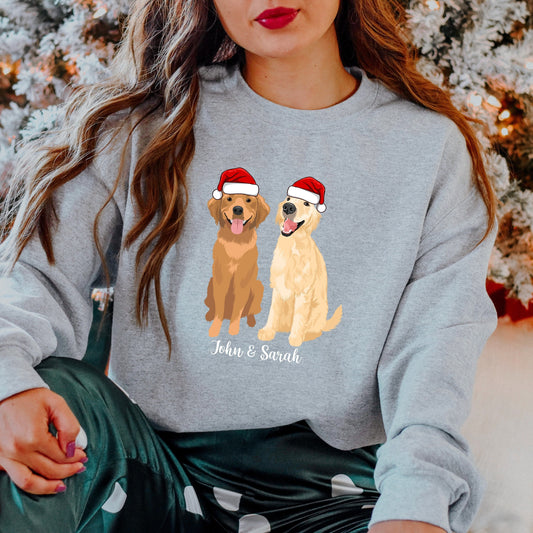 Christmas Golden Retriever sweatshirt, fall sweatshirt for golden moms, wife birthday gift, labour day gift, halloween retriever gifts ywd4kc-br.myshopify.com