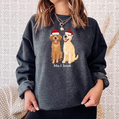 Christmas Golden Retriever sweatshirt, fall sweatshirt for golden moms, wife birthday gift, labour day gift, halloween retriever gifts ywd4kc-br.myshopify.com