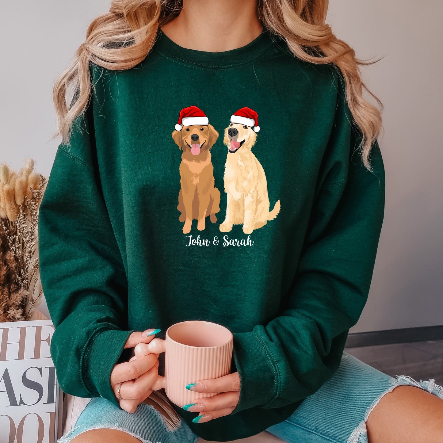 Christmas Golden Retriever sweatshirt, fall sweatshirt for golden moms, wife birthday gift, labour day gift, halloween retriever gifts ywd4kc-br.myshopify.com
