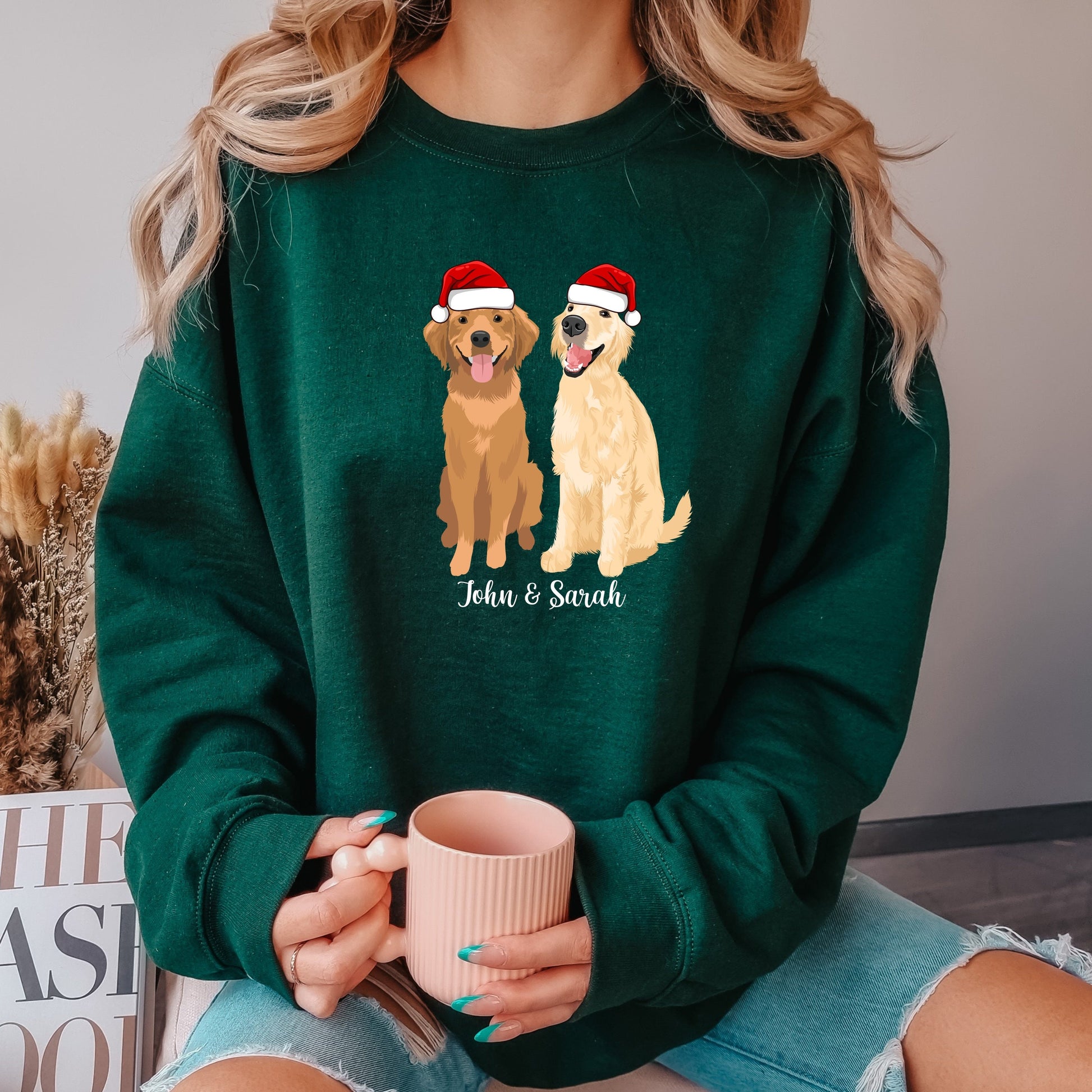 Christmas Golden Retriever sweatshirt, fall sweatshirt for golden moms, wife birthday gift, labour day gift, halloween retriever gifts ywd4kc-br.myshopify.com