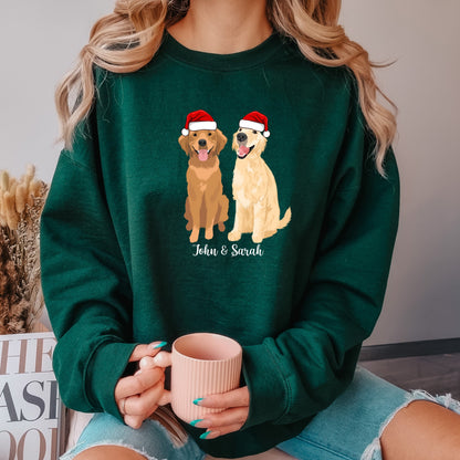 Christmas Golden Retriever sweatshirt, fall sweatshirt for golden moms, wife birthday gift, labour day gift, halloween retriever gifts ywd4kc-br.myshopify.com