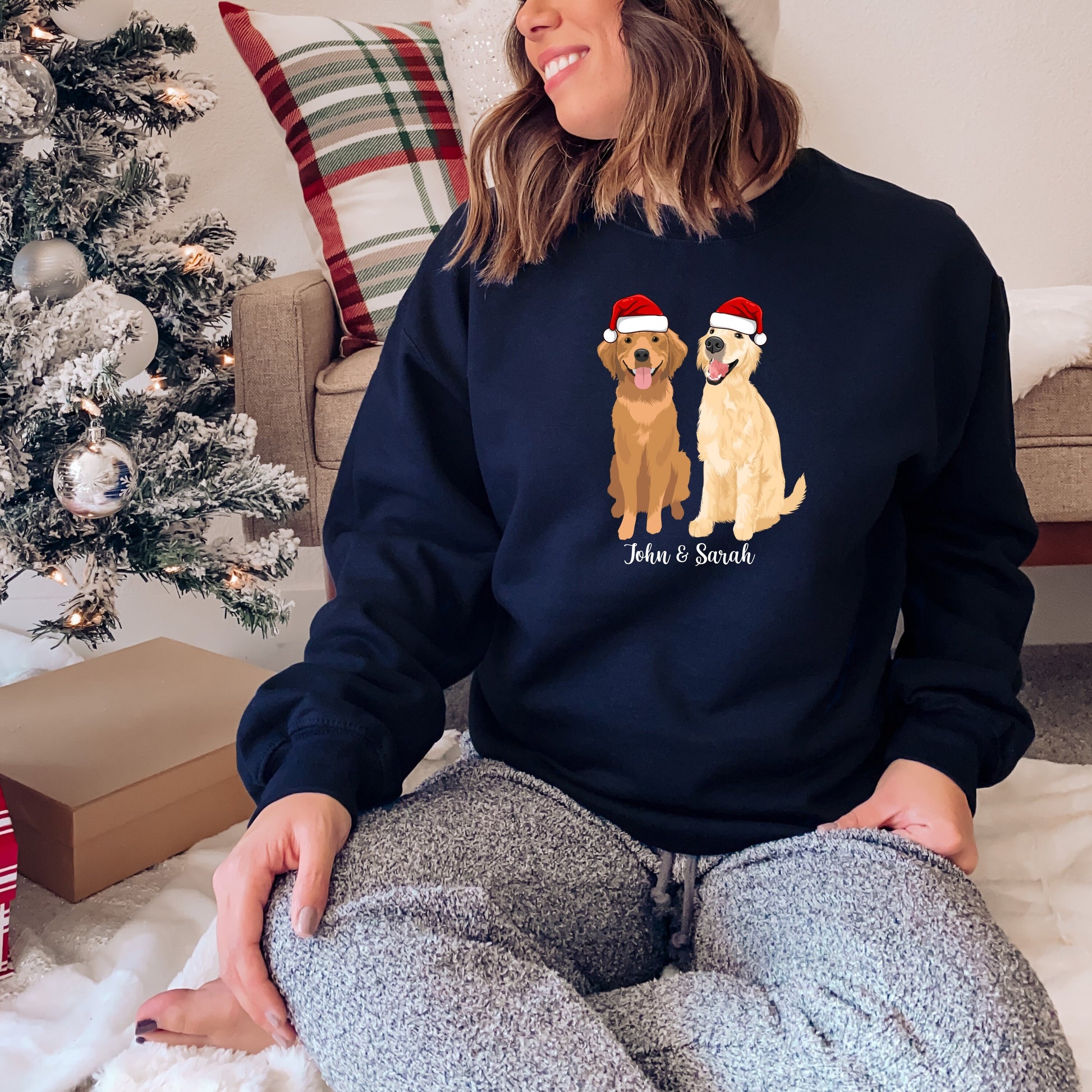 Christmas Golden Retriever sweatshirt, fall sweatshirt for golden moms, wife birthday gift, labour day gift, halloween retriever gifts ywd4kc-br.myshopify.com