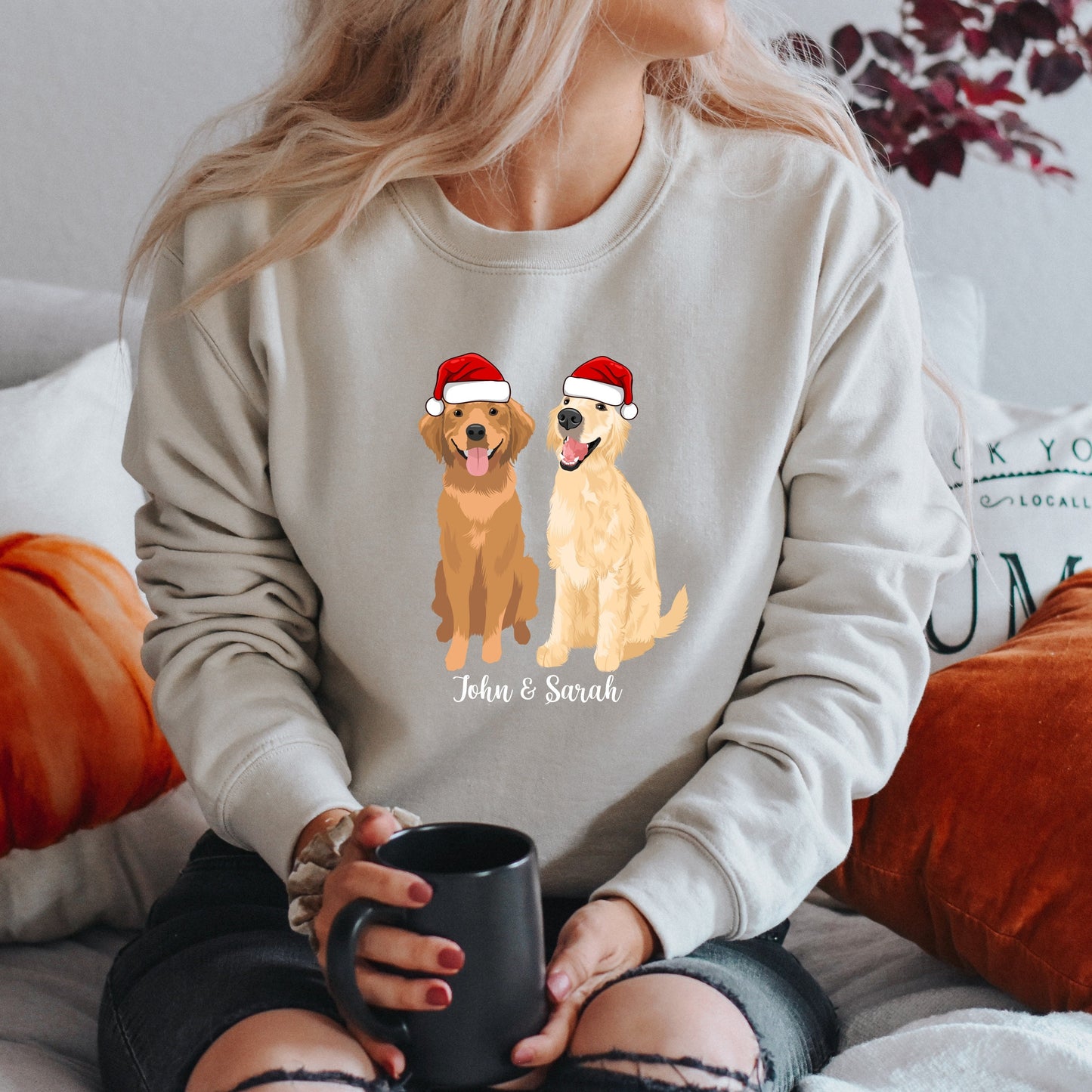 Christmas Golden Retriever sweatshirt, fall sweatshirt for golden moms, wife birthday gift, labour day gift, halloween retriever gifts ywd4kc-br.myshopify.com
