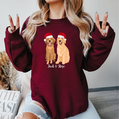 Christmas Golden Retriever sweatshirt, golden retriever gifts, red golden retriever shirt, golden retriever mom sweatshirt, dog dad sweater ywd4kc-br.myshopify.com