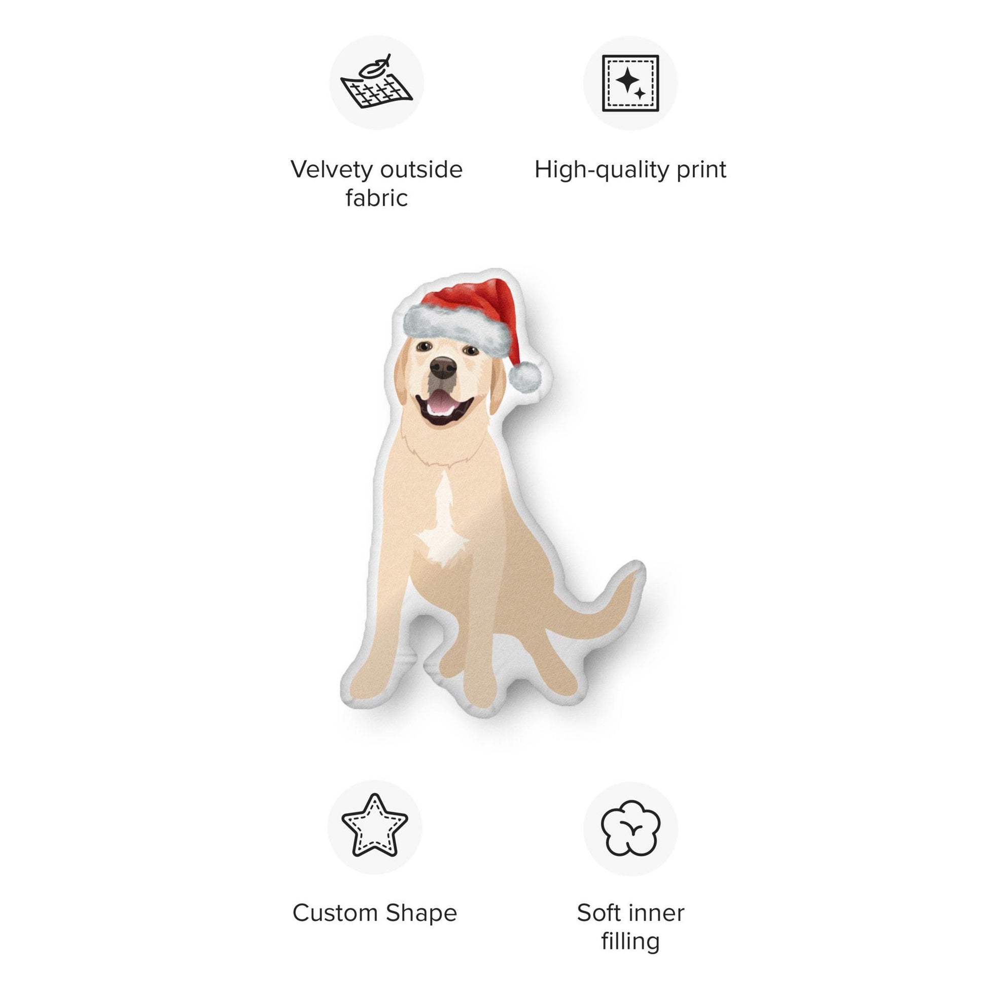 Christmas Hat Labrador Pillow: Kids Nursery Decor ywd4kc-br.myshopify.com