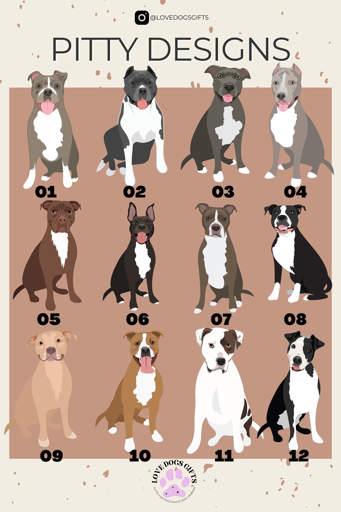 Christmas Hat Pitbull Ornament ywd4kc-br.myshopify.com