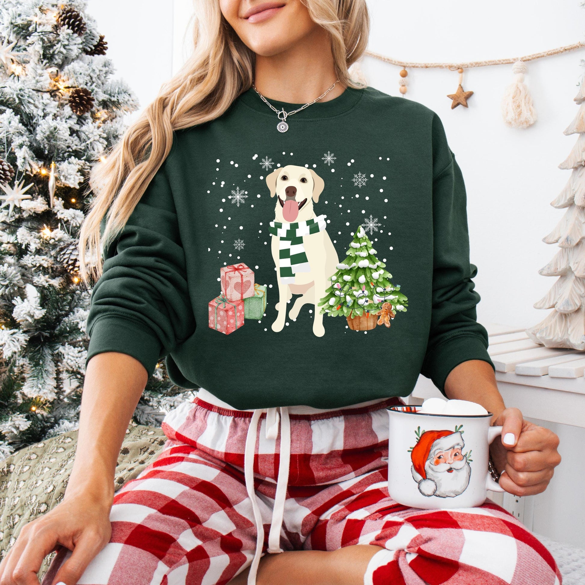Christmas Labrador Sweater, red fox labrador sweatshirt, labrador gift, black labrador owner shirt, Christmas dog sweater, ugly xmas sweater ywd4kc-br.myshopify.com