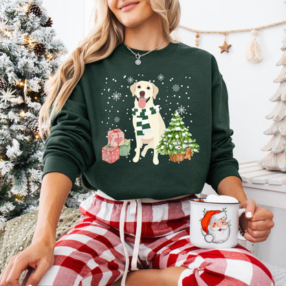 Christmas Labrador Sweater, red fox labrador sweatshirt, labrador gift, black labrador owner shirt, Christmas dog sweater, ugly xmas sweater ywd4kc-br.myshopify.com