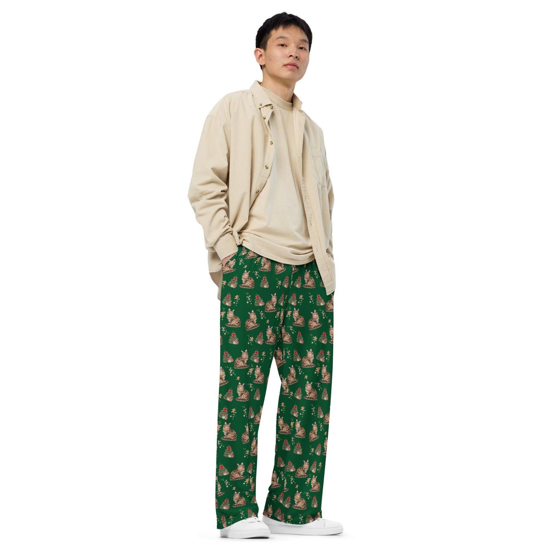 Christmas Maine Coon Cat Pajama Pants ywd4kc-br.myshopify.com