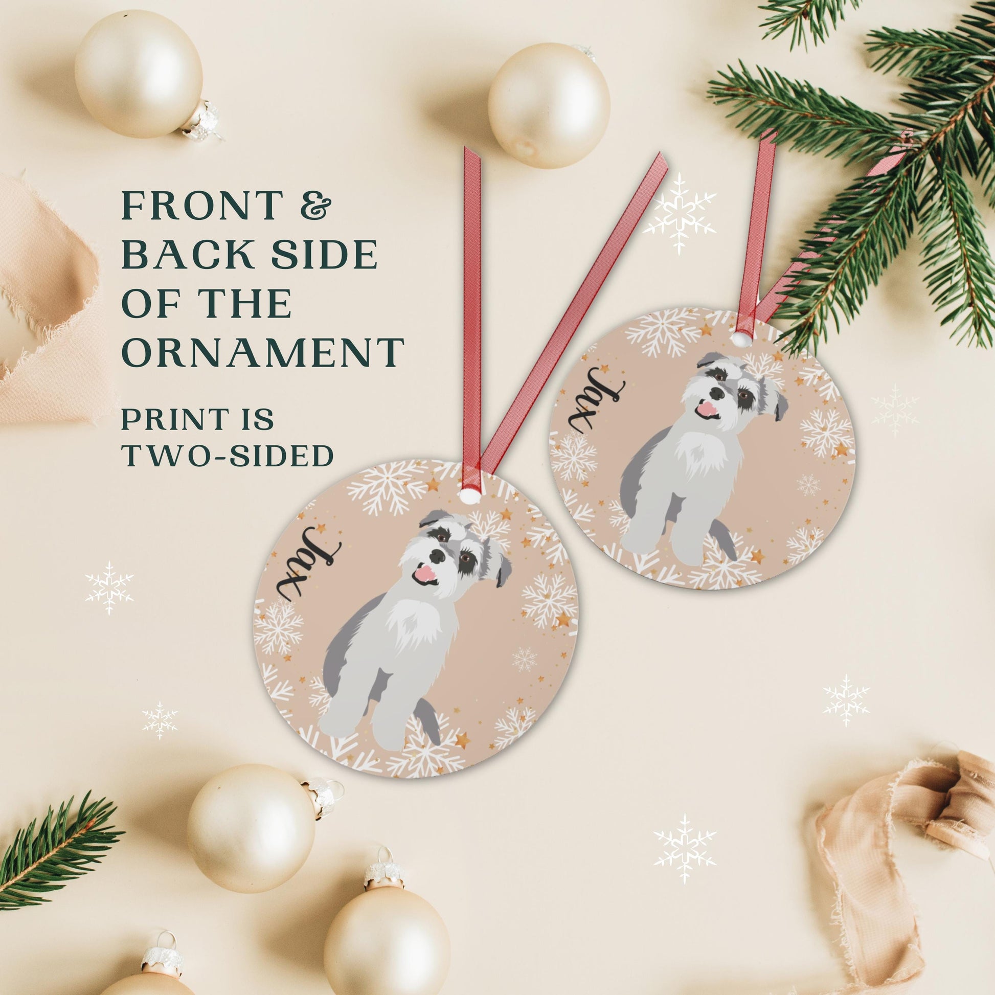 Christmas Mini Schnauzer Ornament ywd4kc-br.myshopify.com