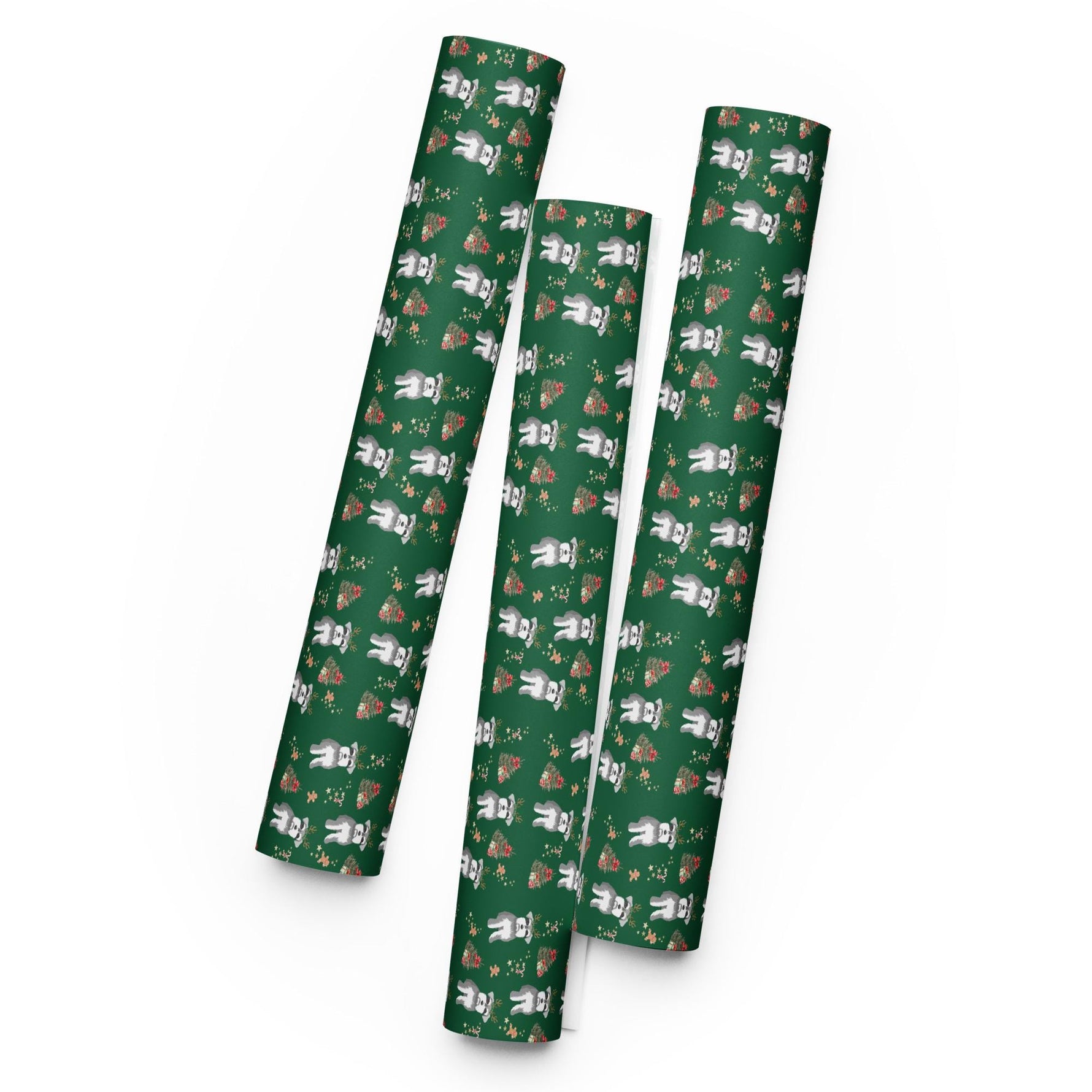 Christmas Mini Schnauzer Wrapping Paper Sheets | Set of 3 Sheets ywd4kc-br.myshopify.com